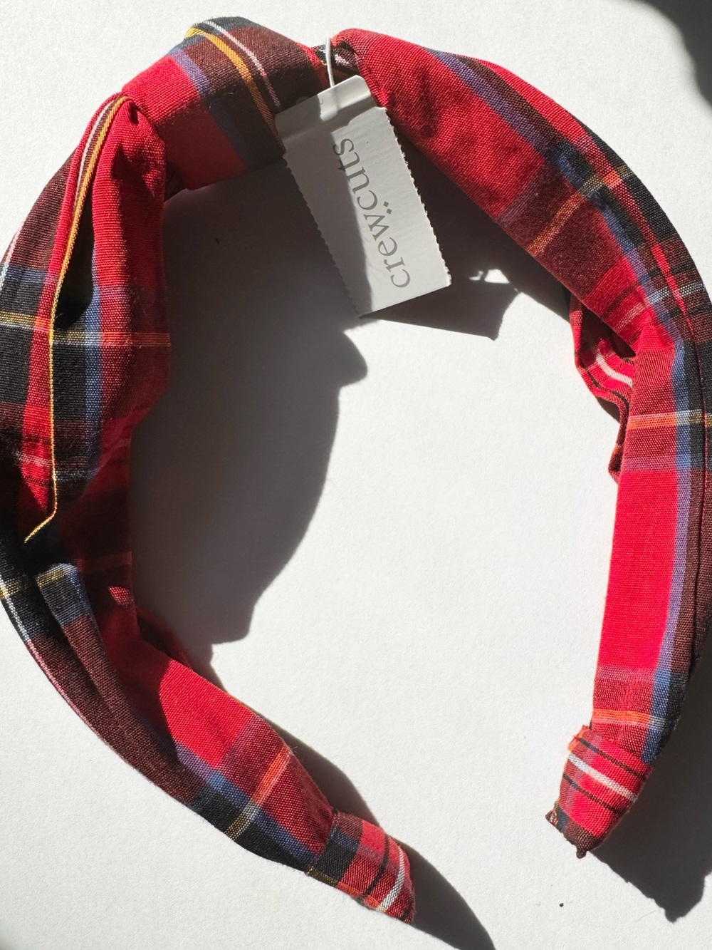 Crewcuts Girls' Red Tartan Knotted Headband - Picture 10 of 12